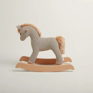 Hermes, Hermy Cheval Pixel Rocking Horse In Cheval Pixel Étoupe – $5,450