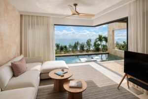 The Strand Suite Ground Floor Living Room and Pool